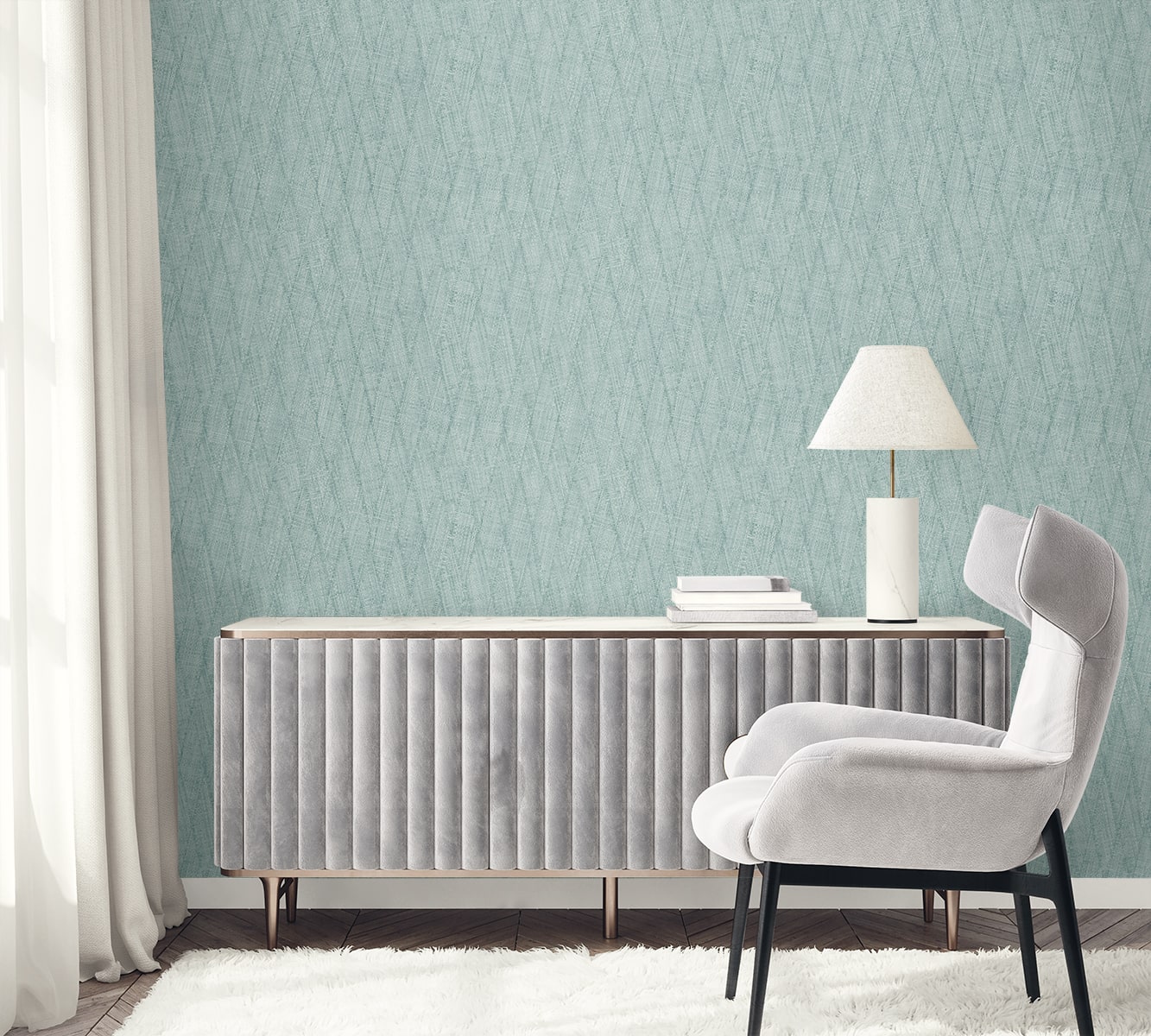 Raffia Sun Woven Embossed Vinyl Unpasted Wallpaper