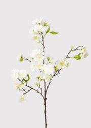 Cream Artificial Cherry Blossom Branch Pick - 18"