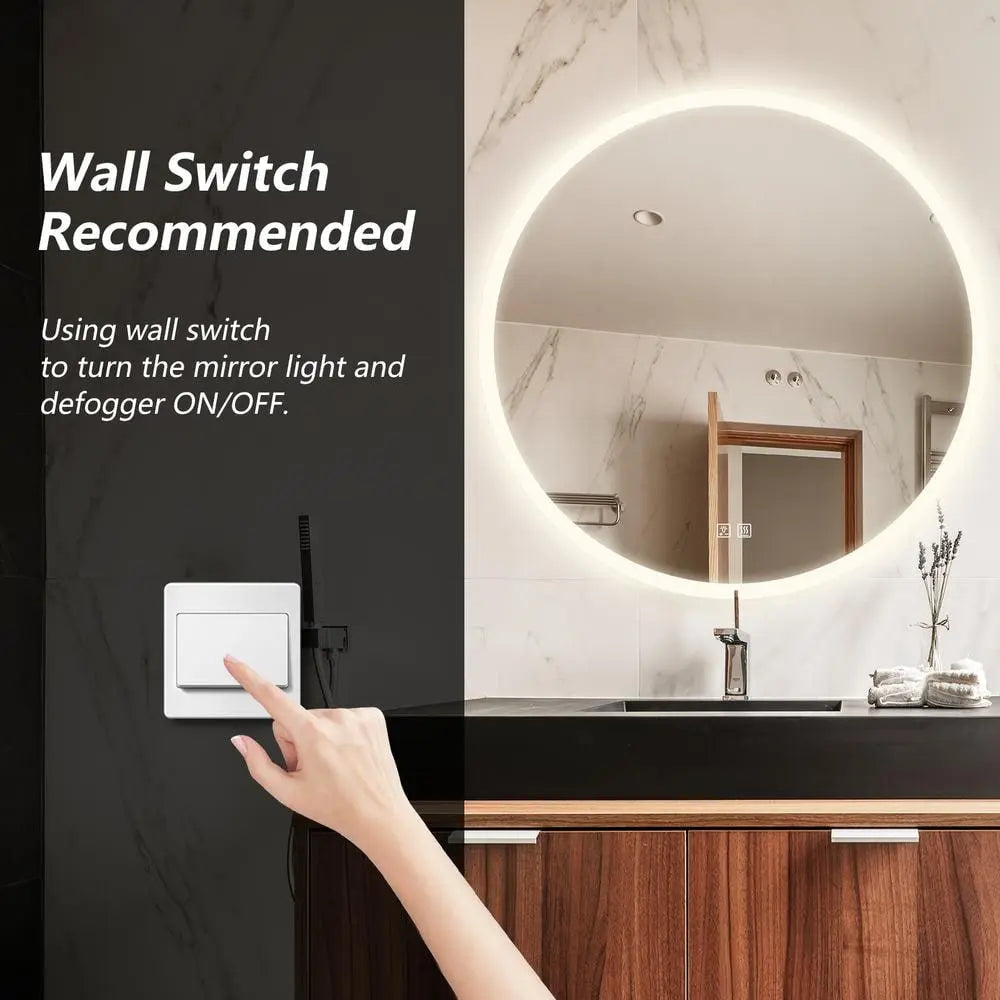 Round Backlit LED Vanity Mirrors With Dimmable Lights