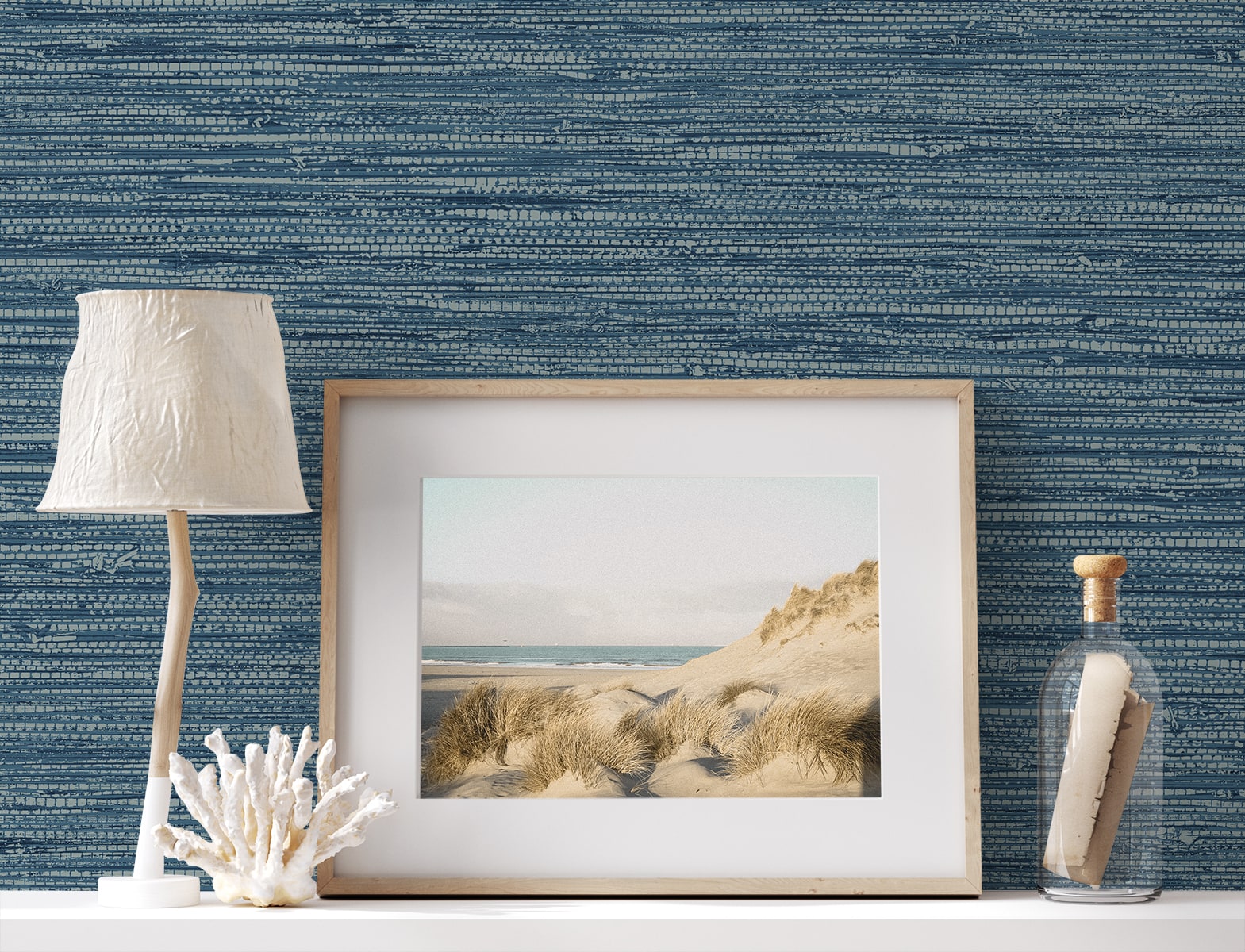 Summer House Isla Faux Jute Embossed Vinyl Unpasted Wallpaper