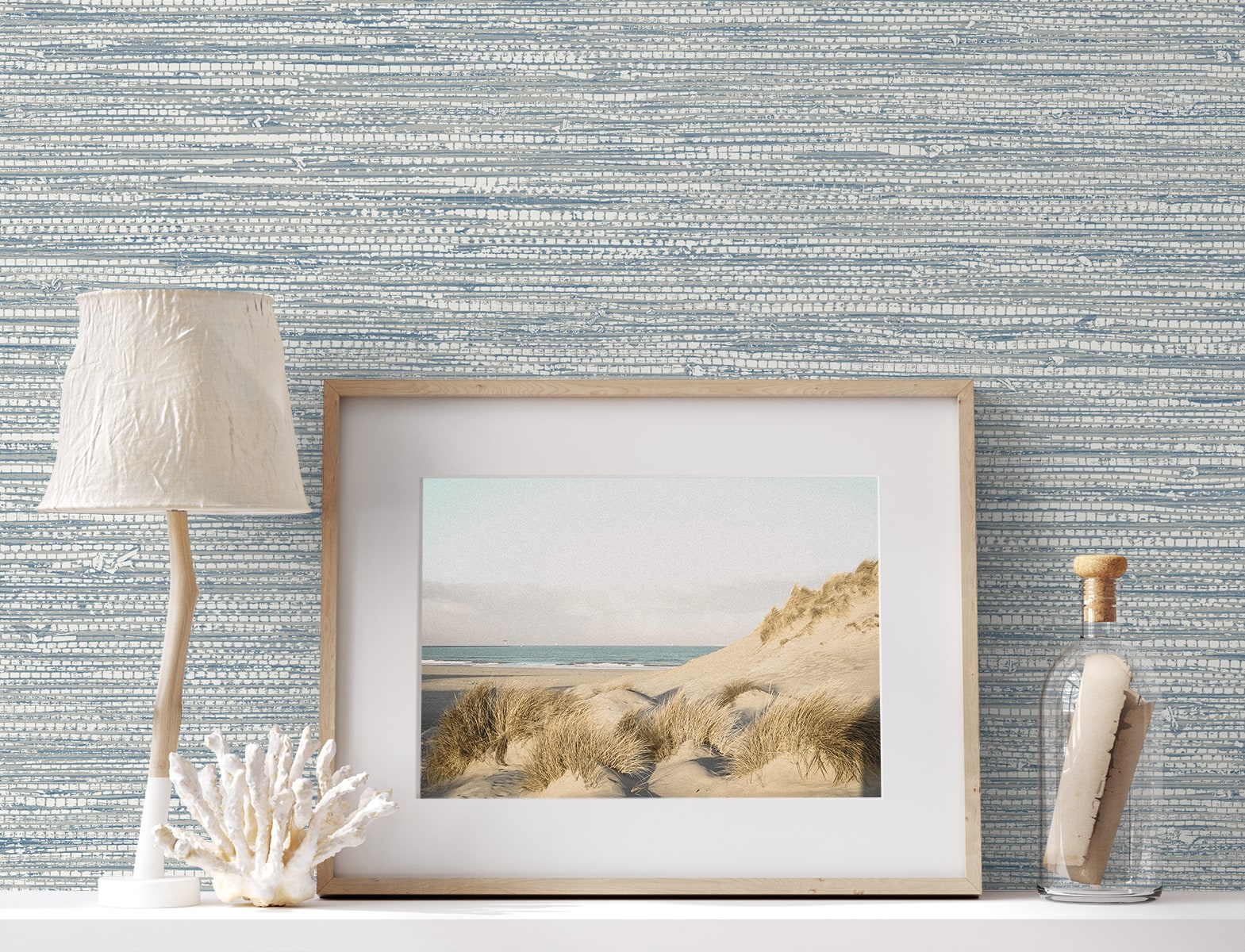 Summer House Isla Faux Jute Embossed Vinyl Unpasted Wallpaper