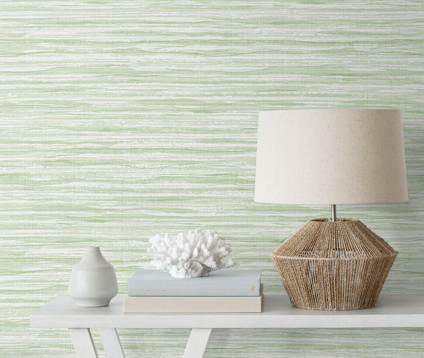Summer House Skye Wave Stringcloth Unpasted Wallpaper