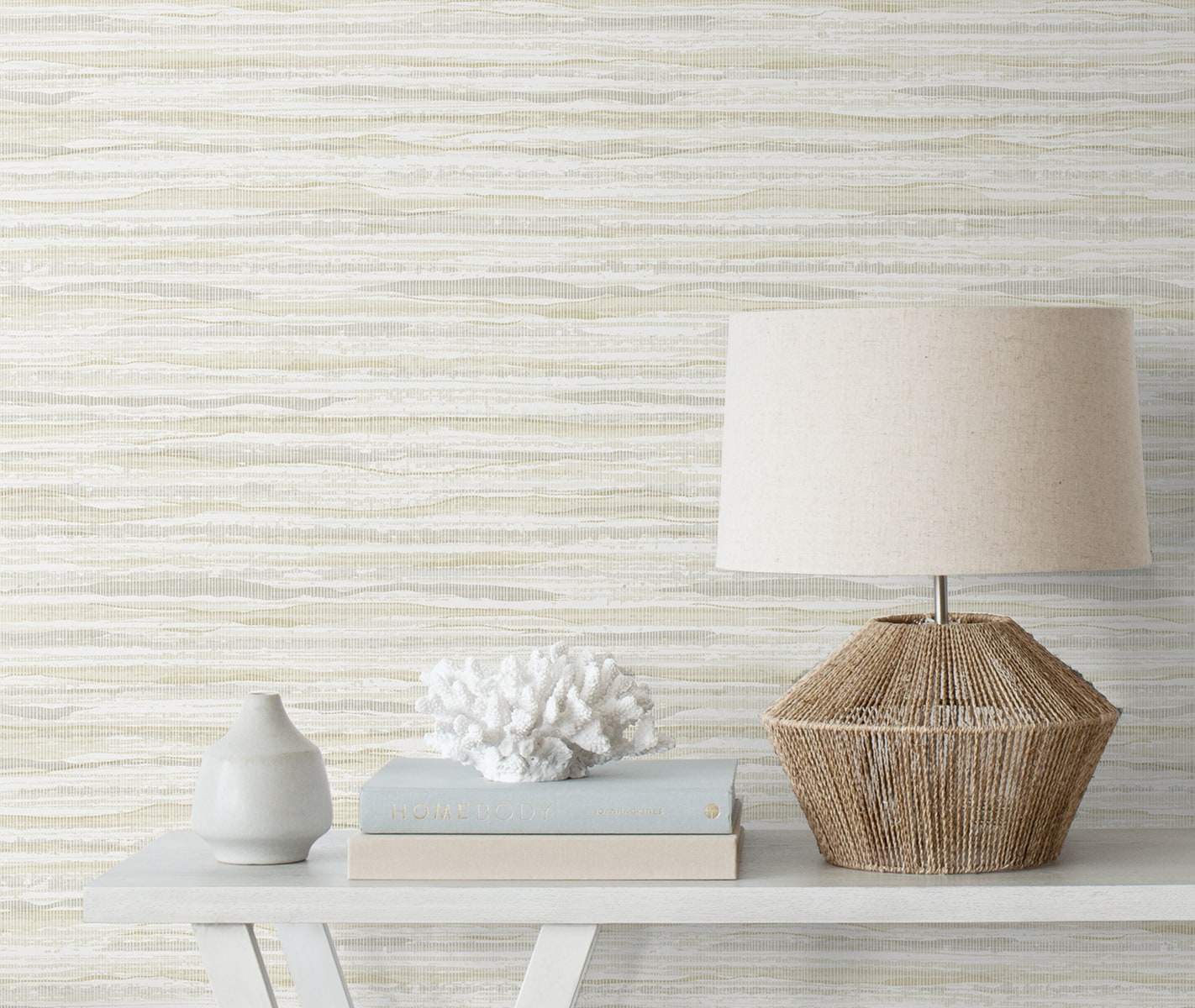 Summer House Skye Wave Stringcloth Unpasted Wallpaper