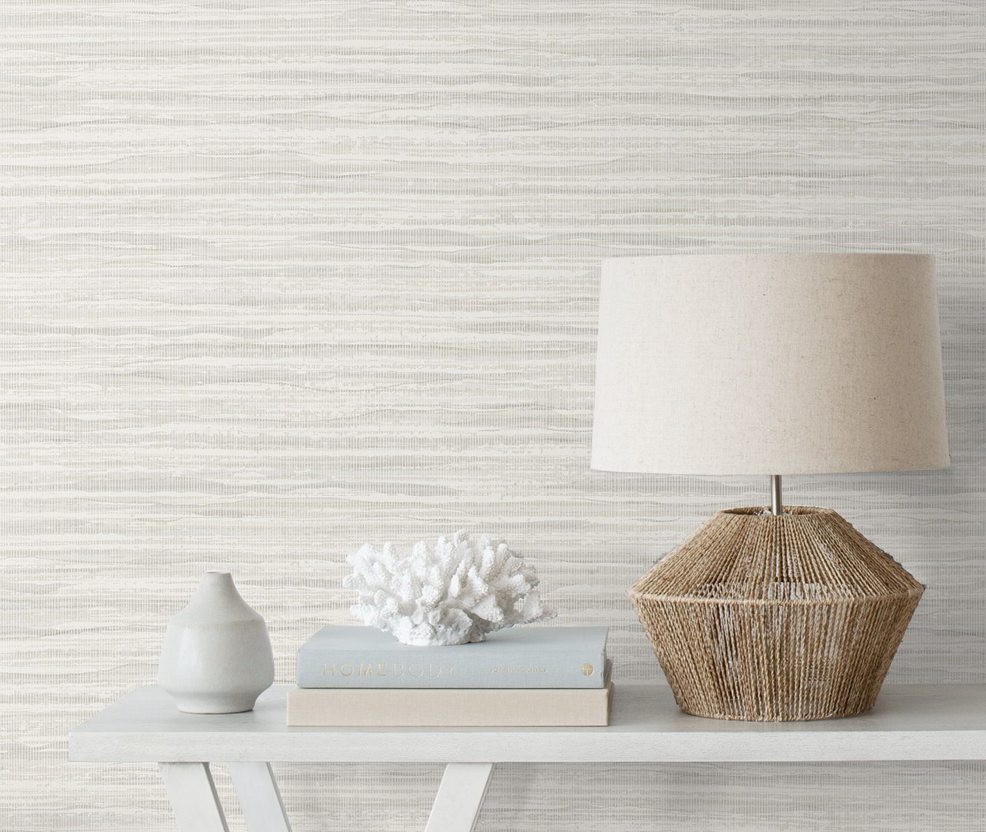 Summer House Skye Wave Stringcloth Unpasted Wallpaper