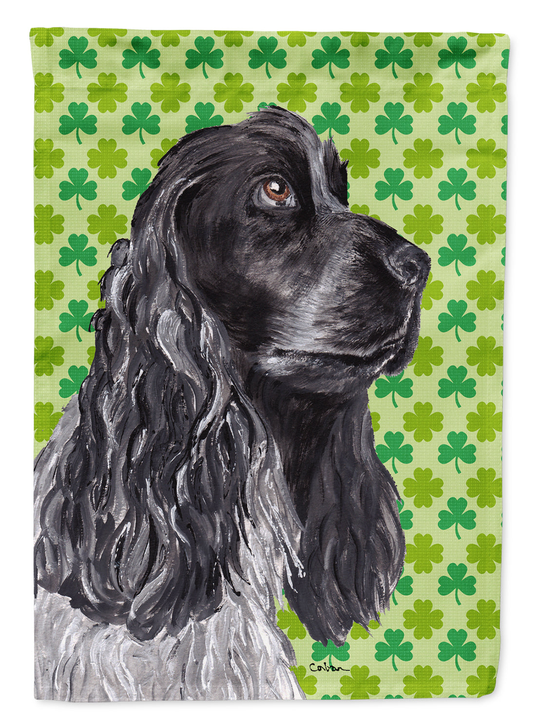 Cocker Spaniel St Patrick's Irish Garden Flag