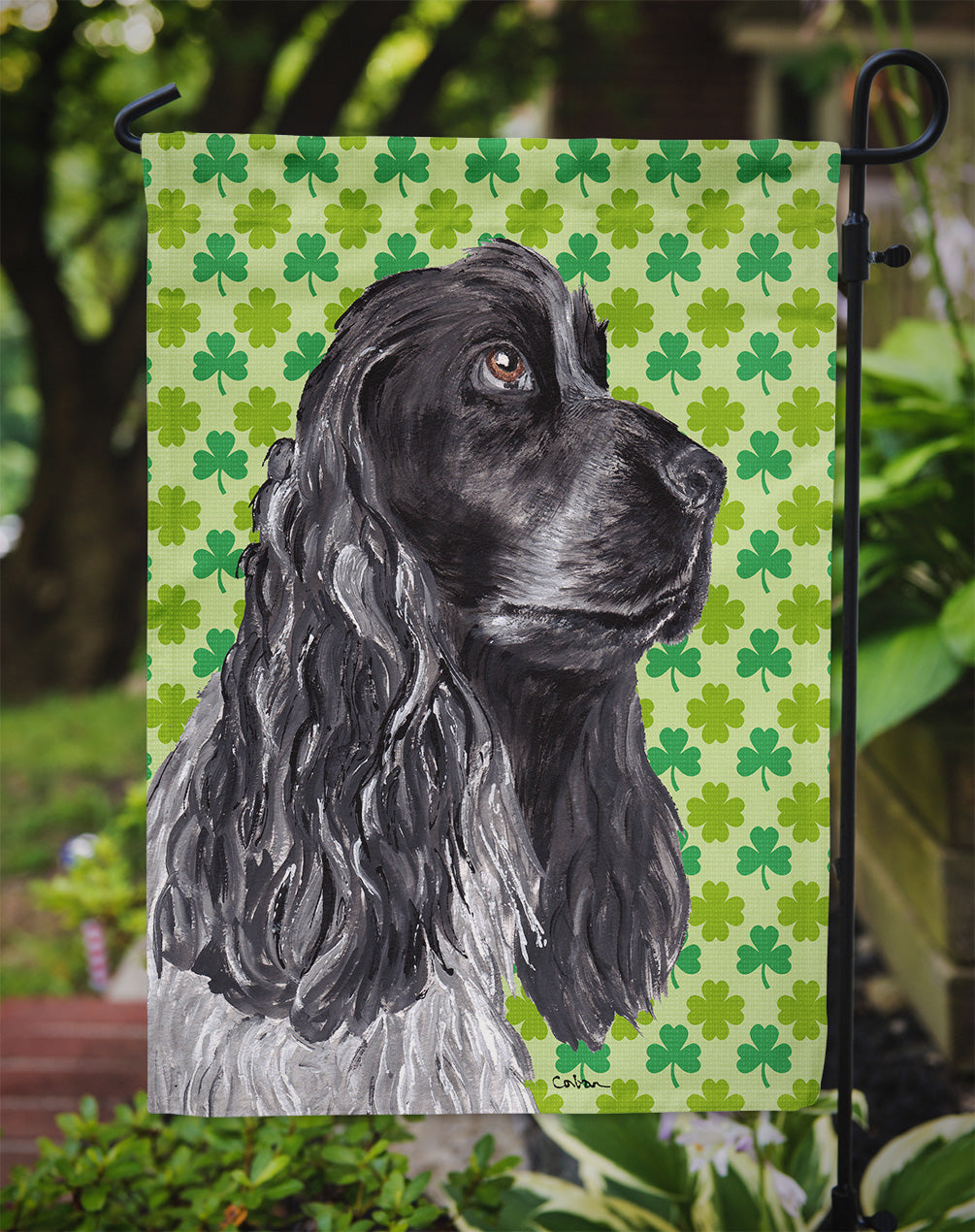Cocker Spaniel St Patrick's Irish Garden Flag