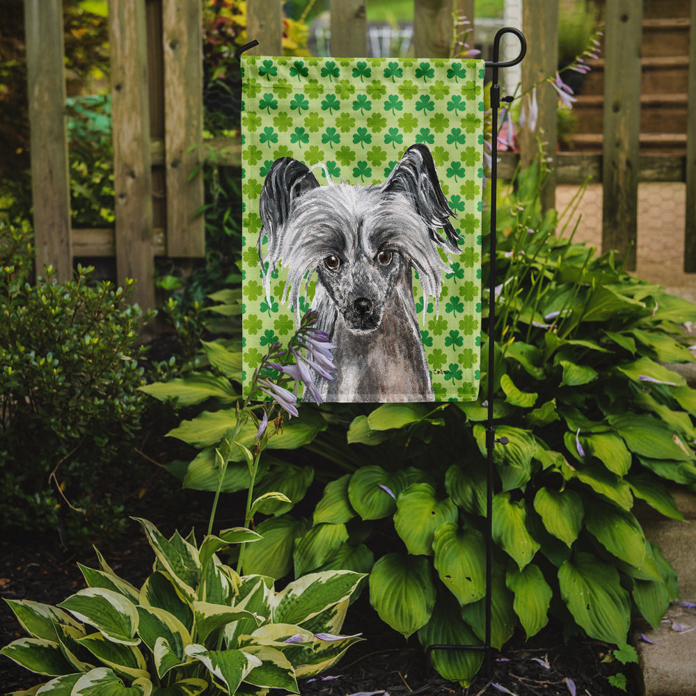 Chinese Crested St Patrick's Irish Garden Flag