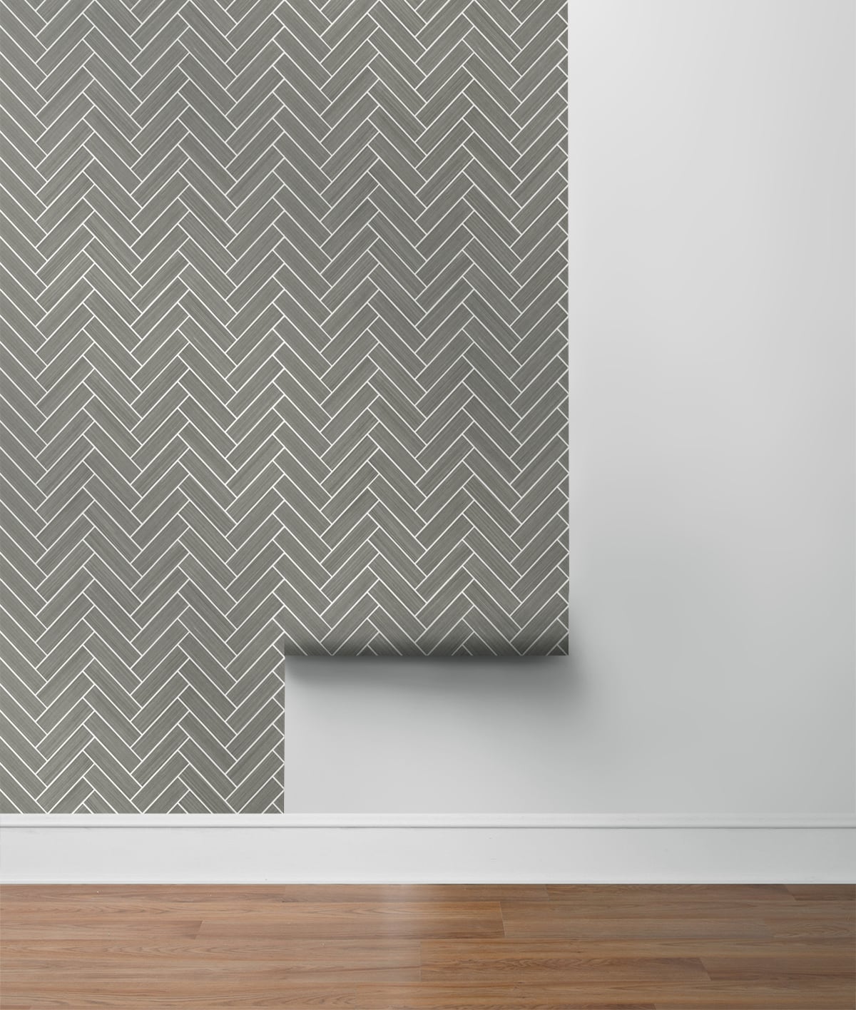 Herringbone Inlay Peel and Stick Removable Wallpaper