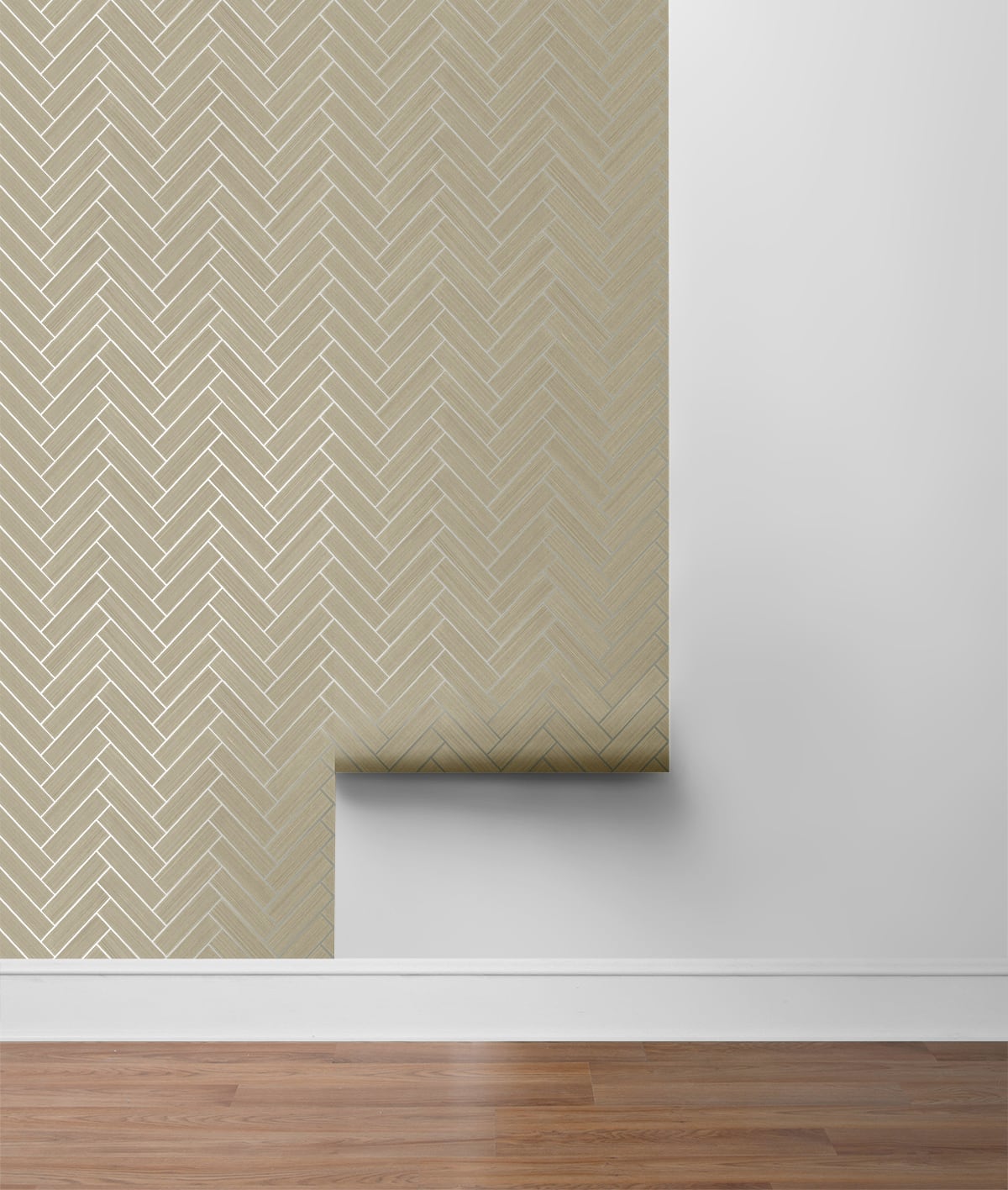 Herringbone Inlay Peel and Stick Removable Wallpaper