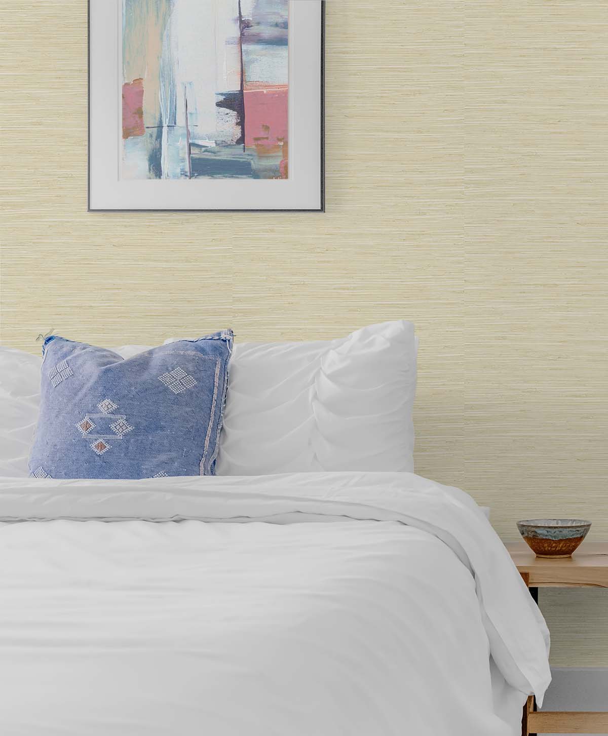 Saybrook Faux Rushcloth Peel and Stick Removable Wallpaper