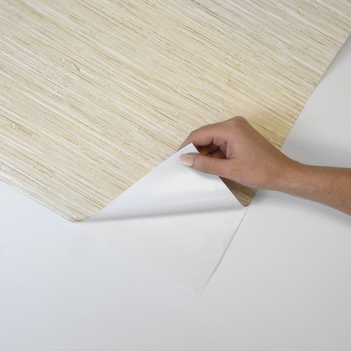 Saybrook Faux Rushcloth Peel and Stick Removable Wallpaper