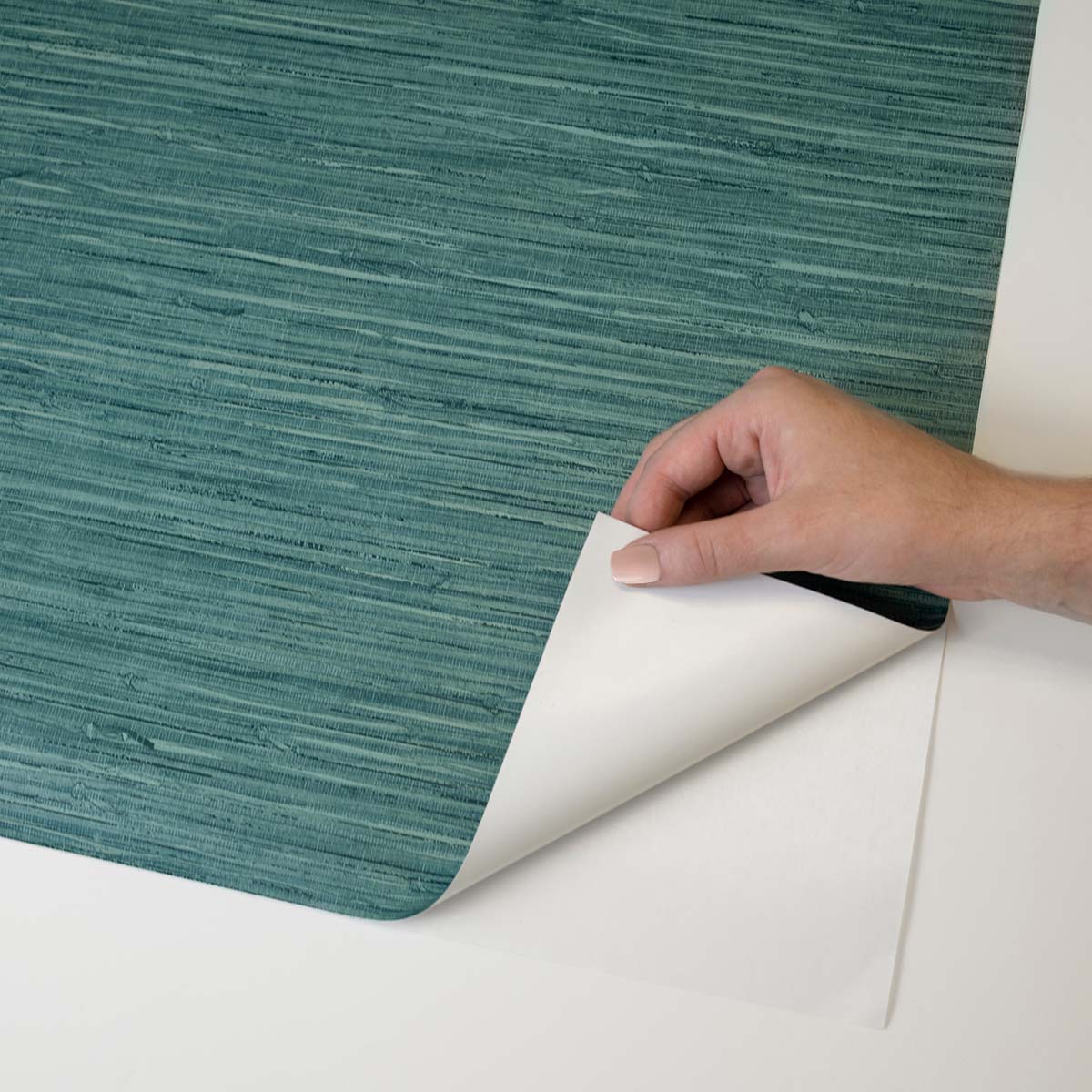 Saybrook Faux Rushcloth Peel and Stick Removable Wallpaper