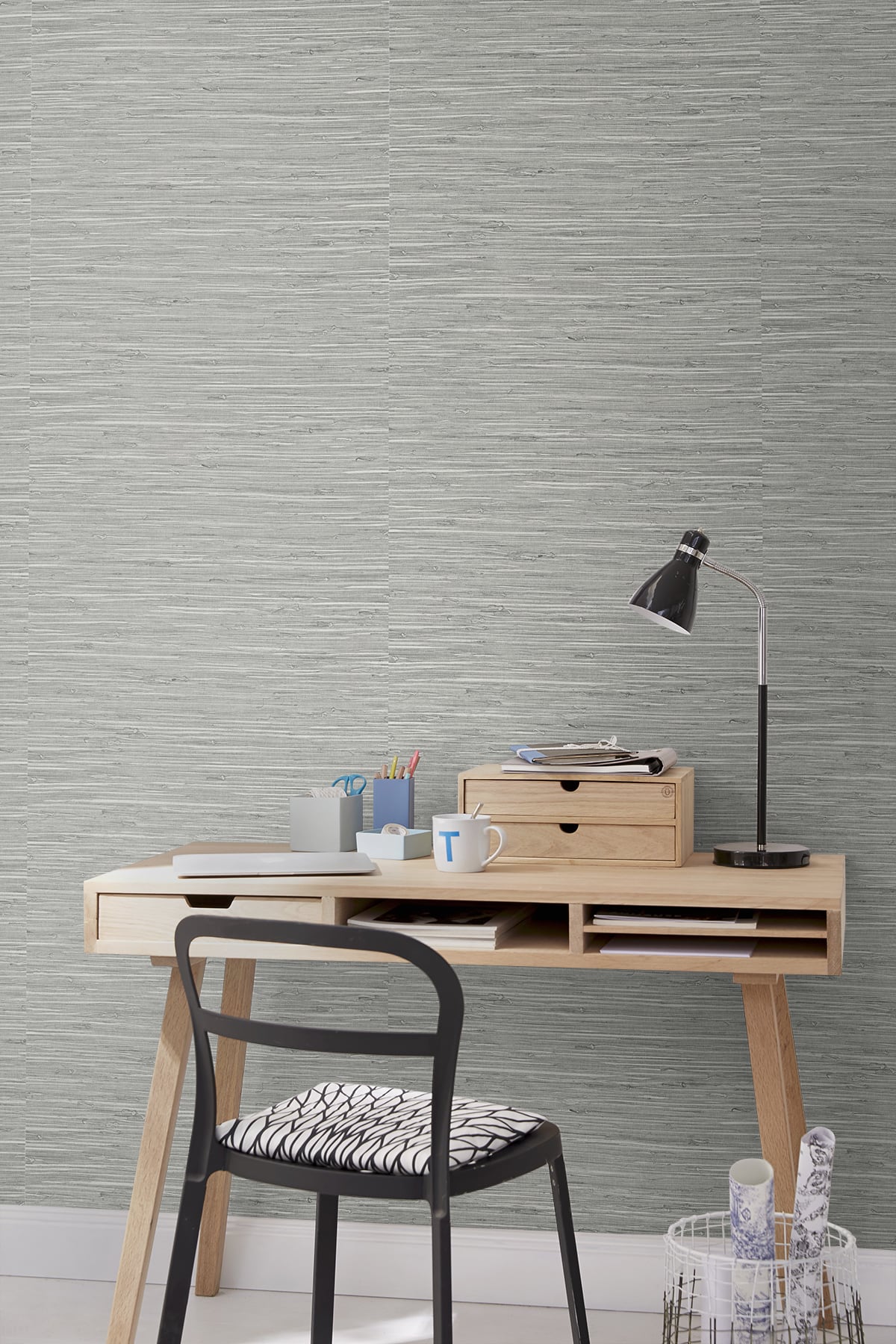 Saybrook Faux Rushcloth Peel and Stick Removable Wallpaper