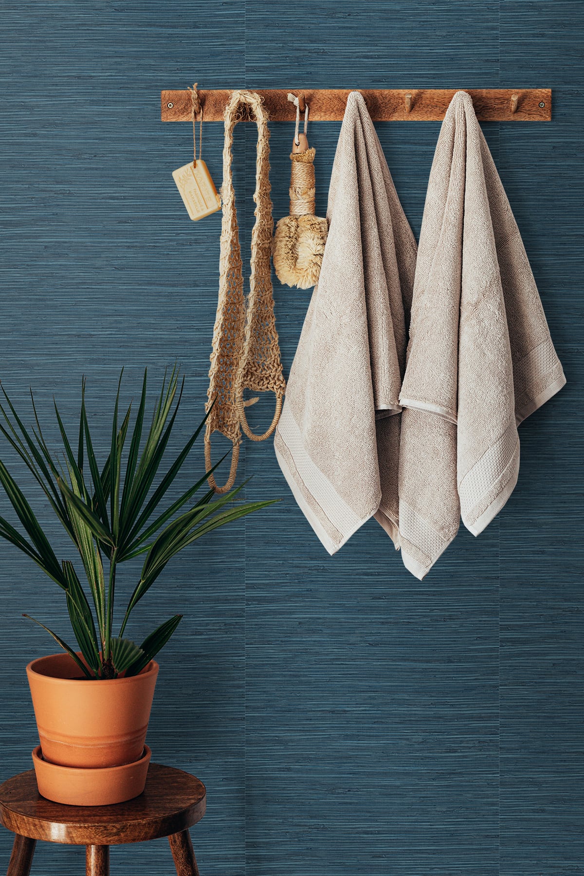 Saybrook Faux Rushcloth Peel and Stick Removable Wallpaper