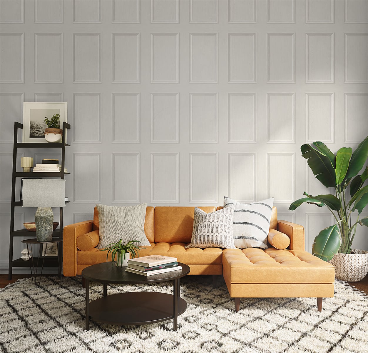 Faux Wood Panel Peel and Stick Removable Wallpaper
