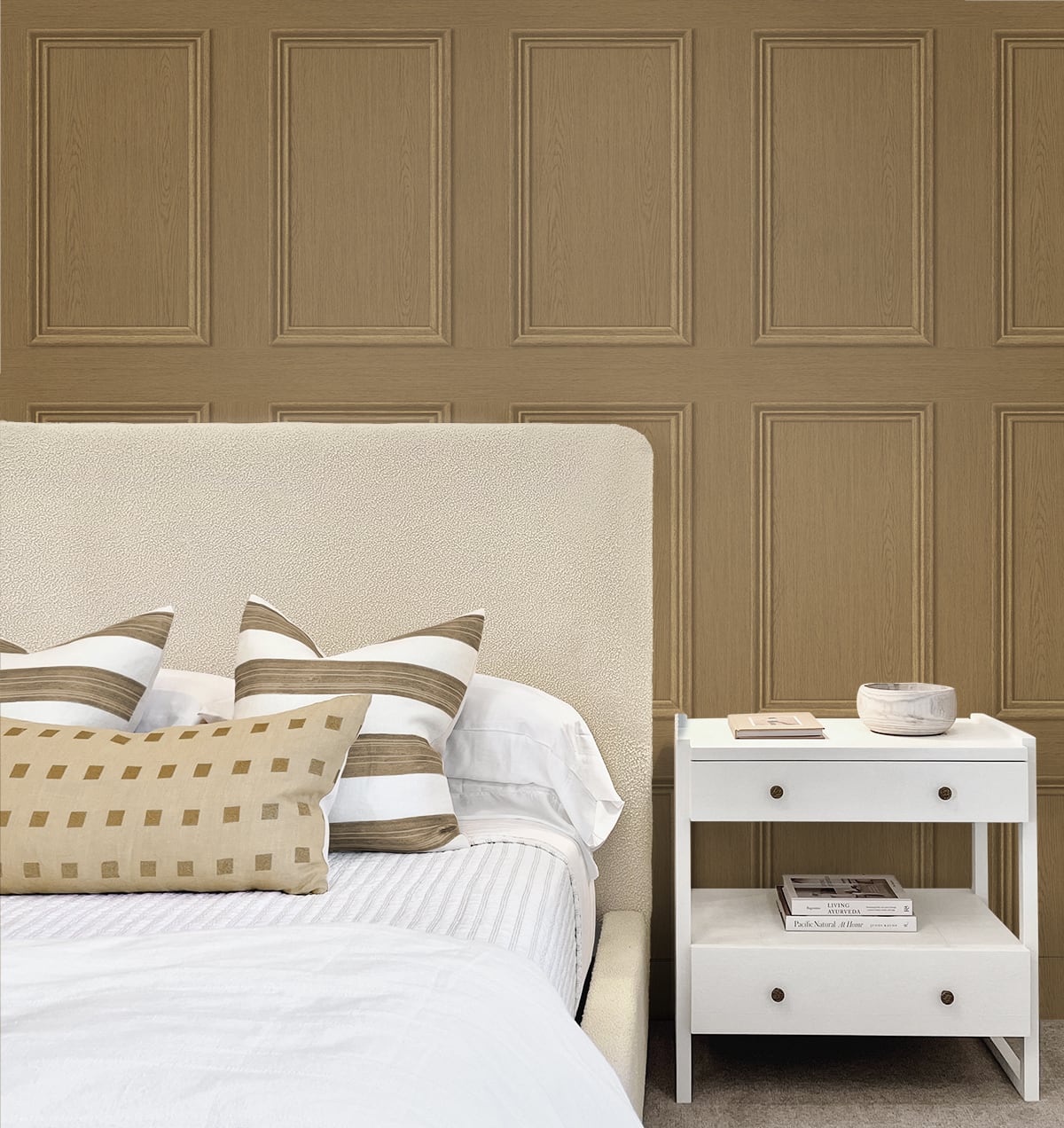 Faux Wood Panel Peel and Stick Removable Wallpaper