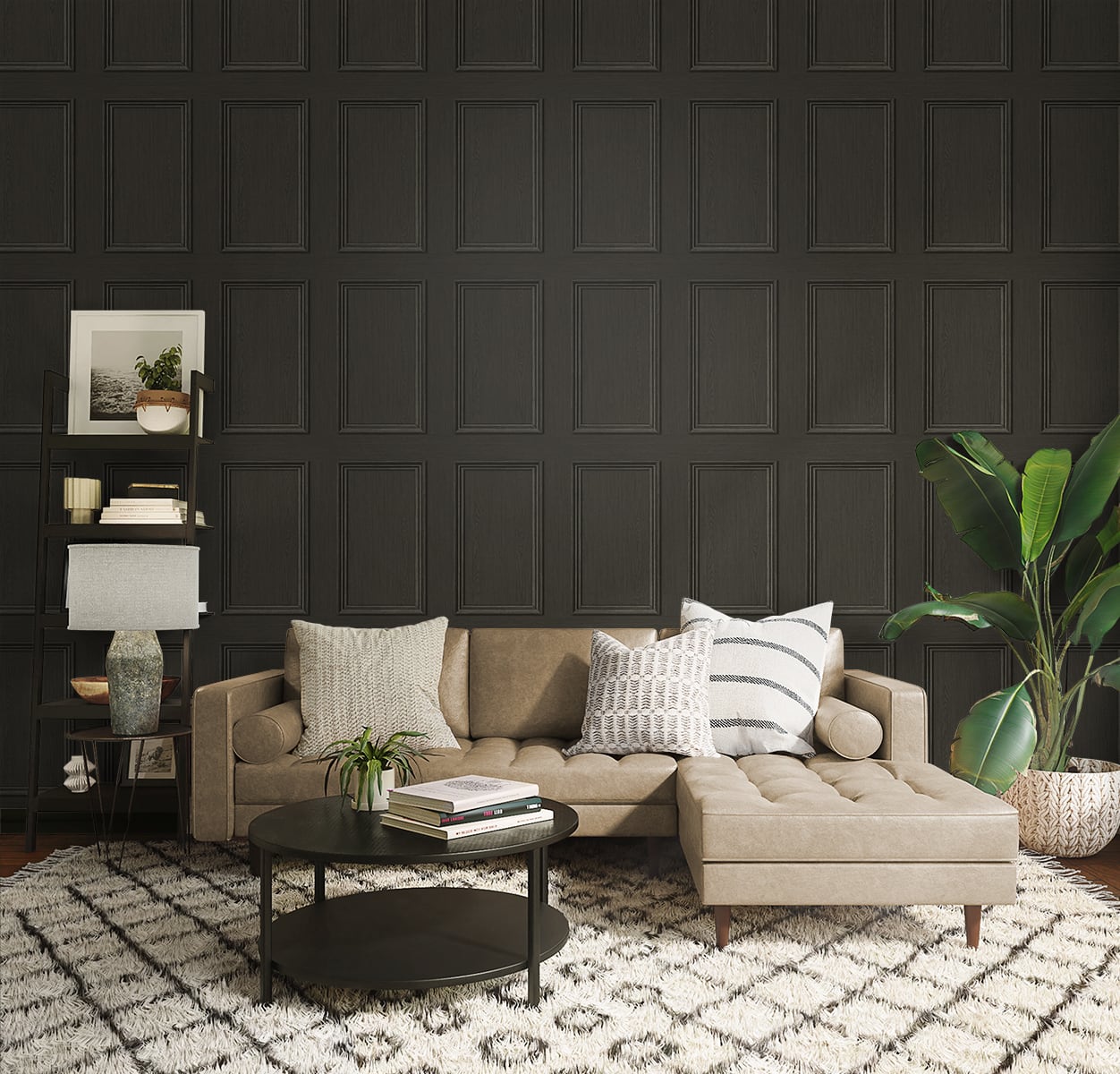 Faux Wood Panel Peel and Stick Removable Wallpaper