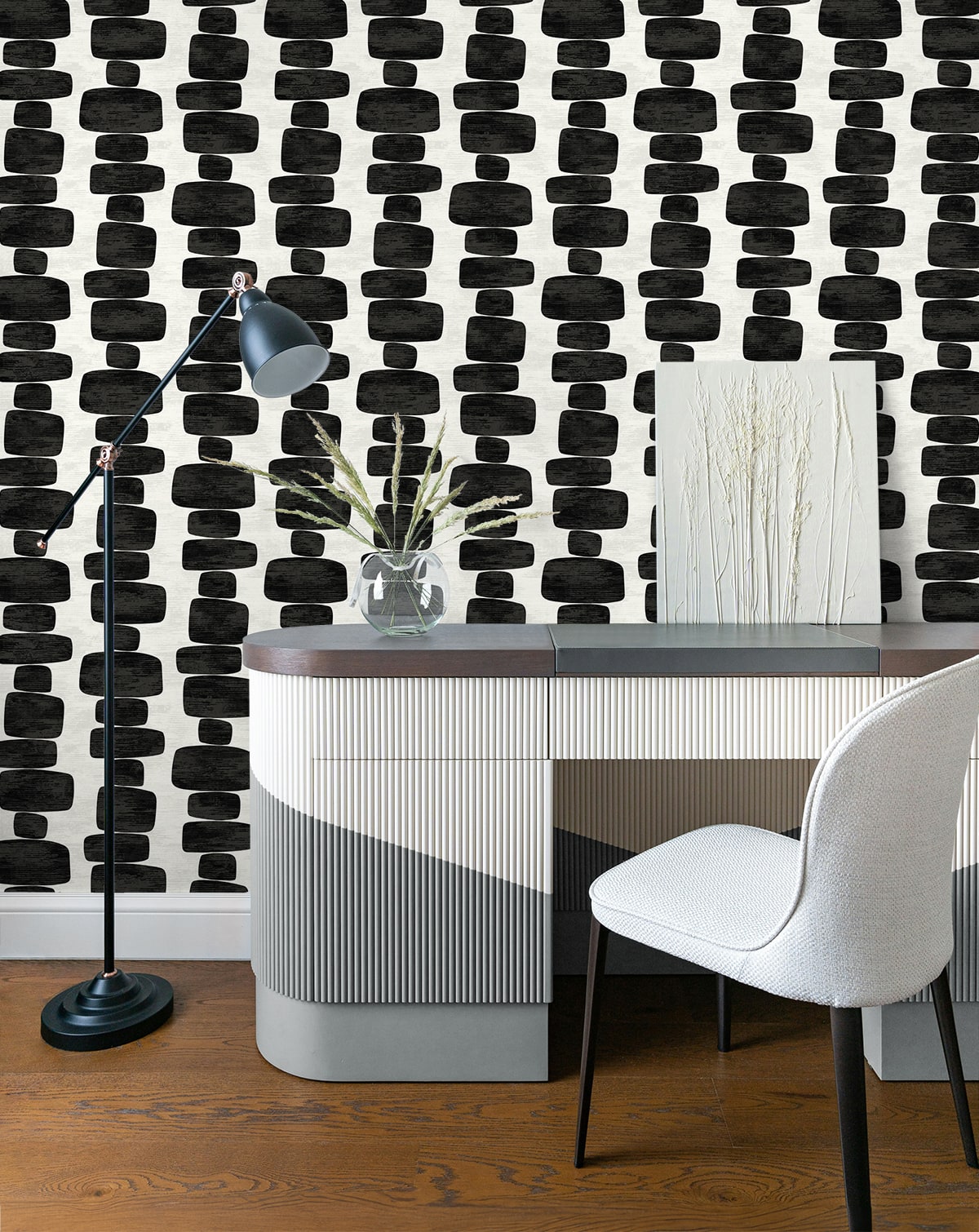 Stripe Block Contemporary Peel and Stick Removable Wallpaper