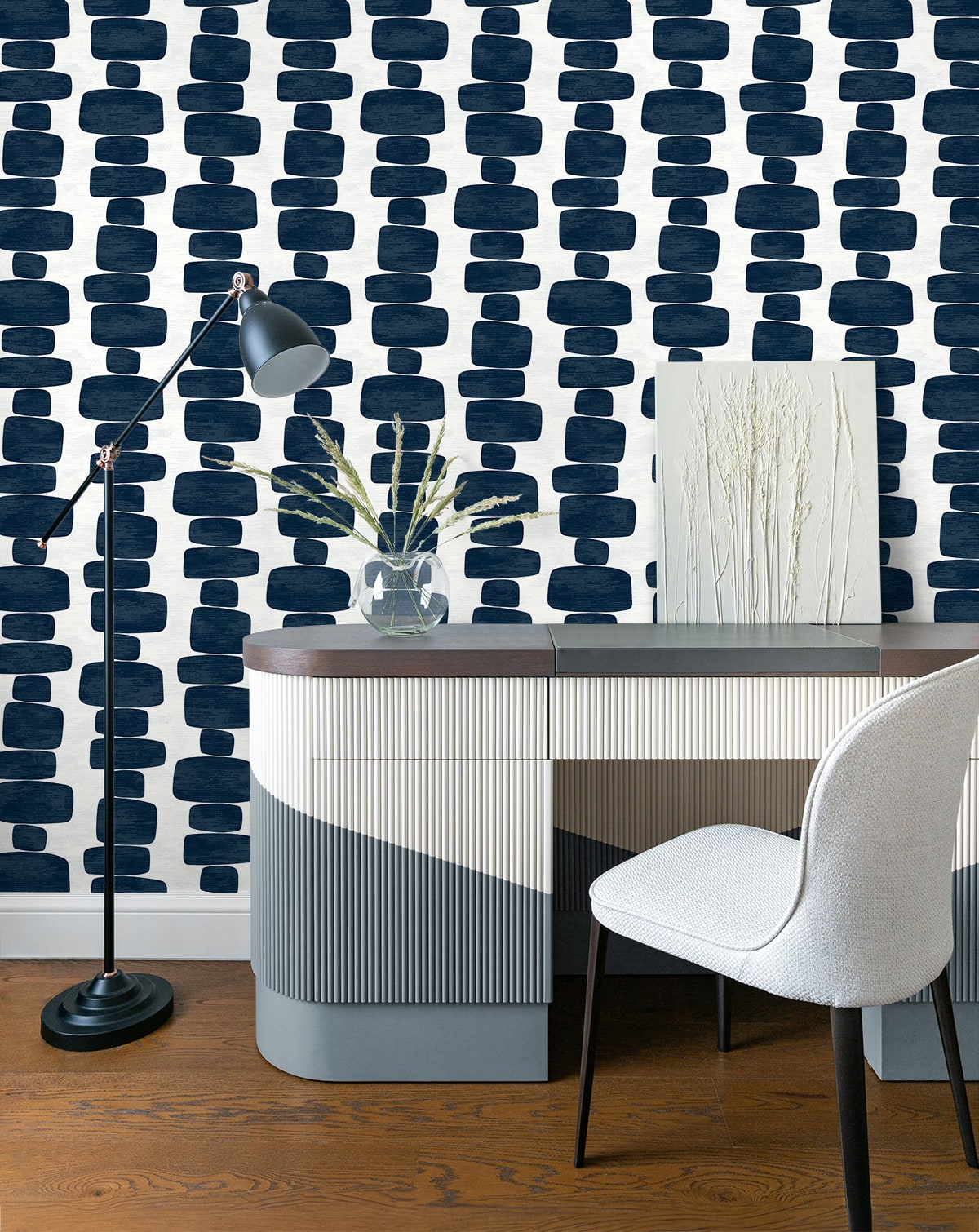 Stripe Block Contemporary Peel and Stick Removable Wallpaper