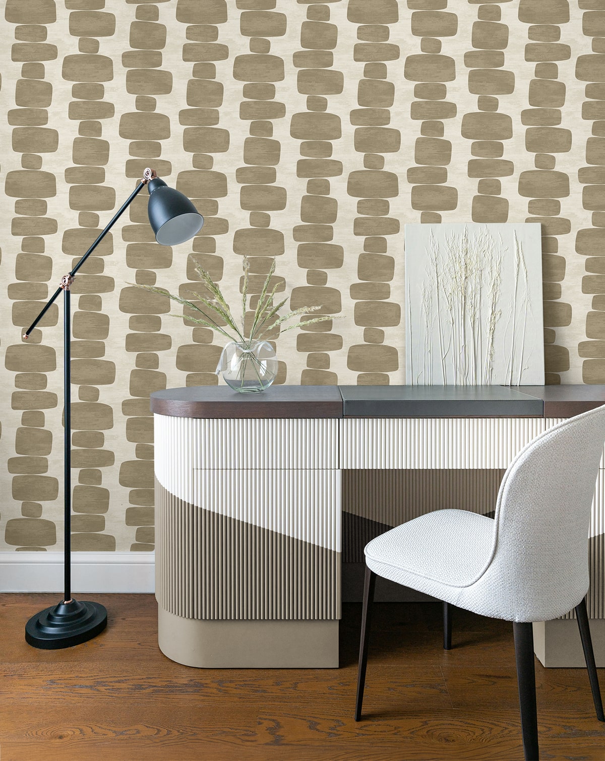 Stripe Block Contemporary Peel and Stick Removable Wallpaper