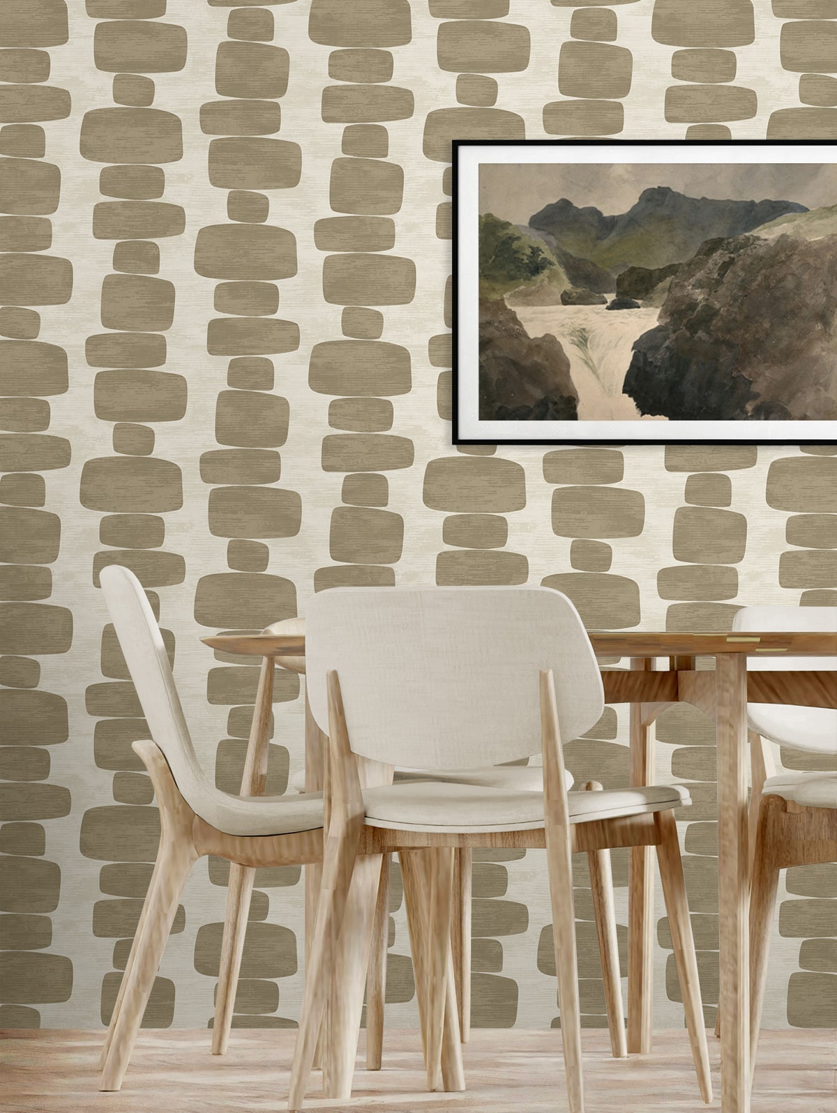 Stripe Block Contemporary Peel and Stick Removable Wallpaper