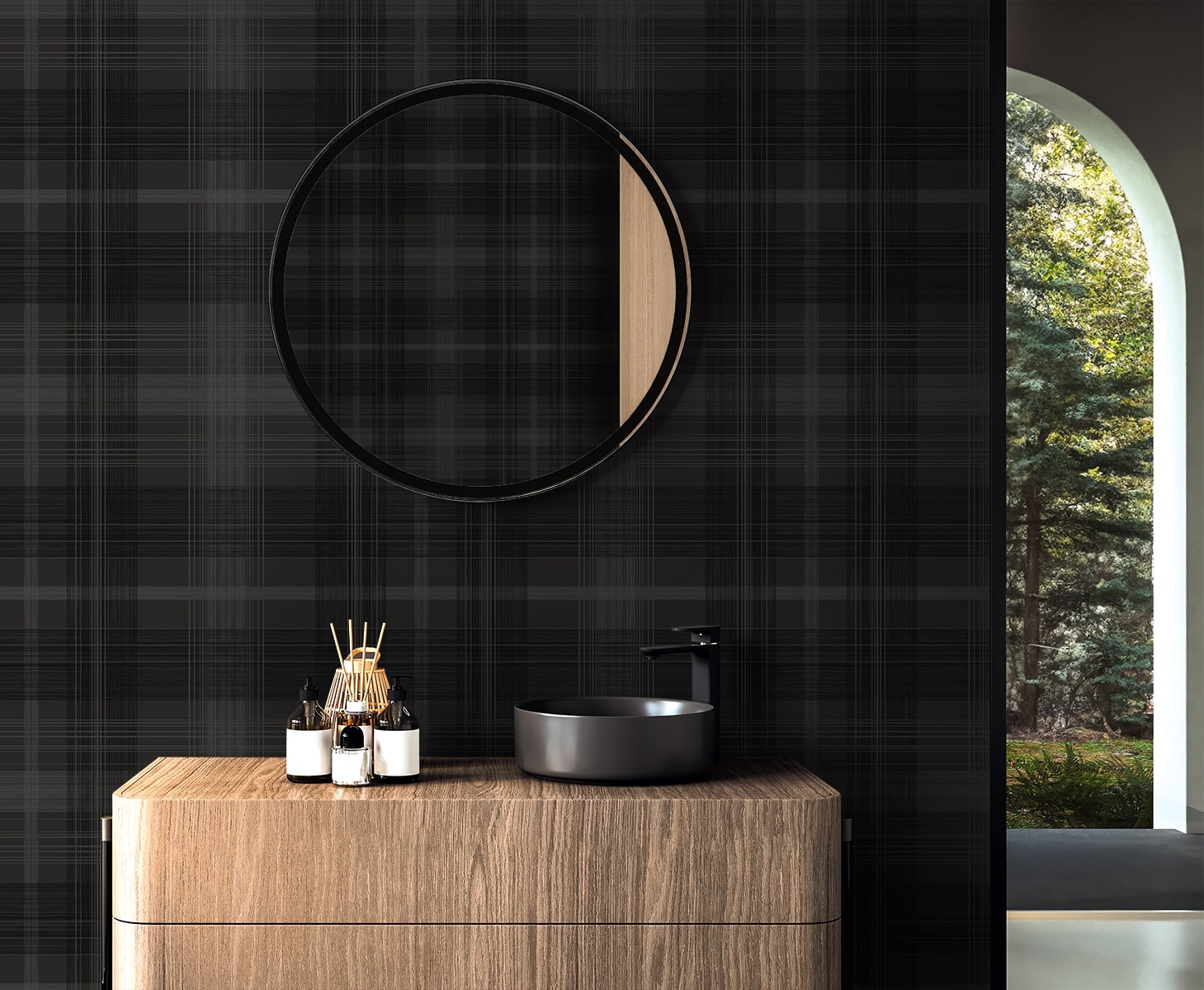 Crossroads Plaid Peel and Stick Removable Wallpaper