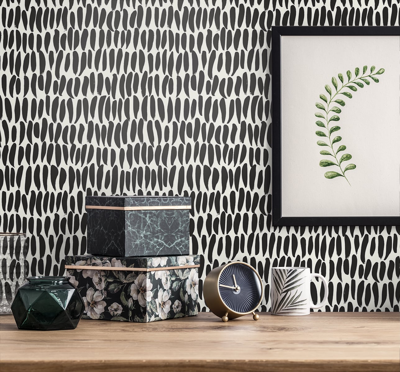 The Simple Life Brushwork Abstract Unpasted Wallpaper