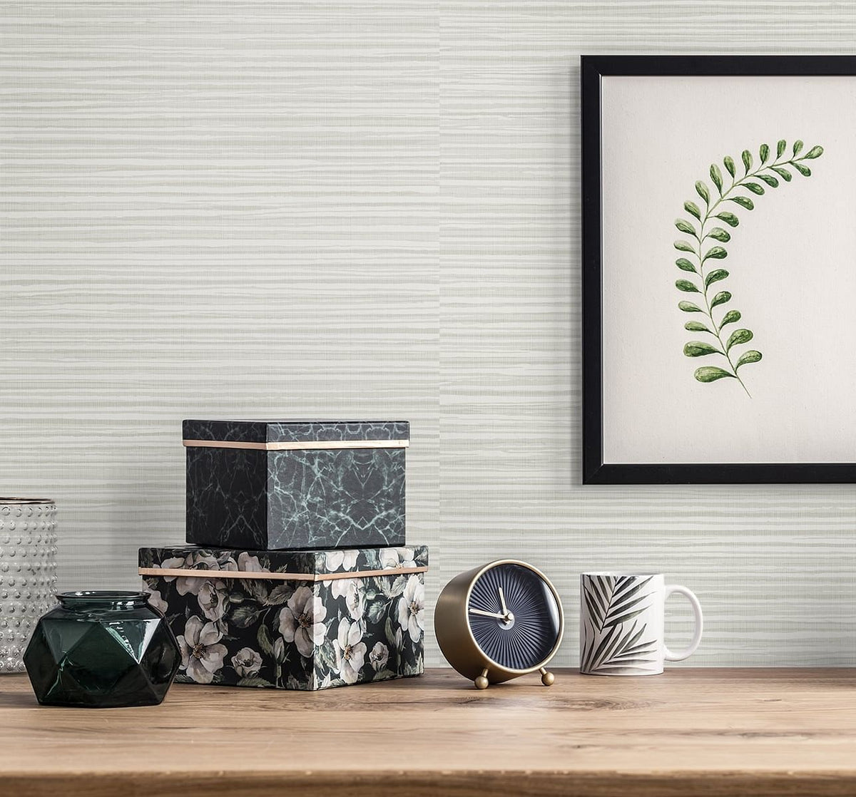 The Simple Life Calm Seas Striped Unpasted Wallpaper