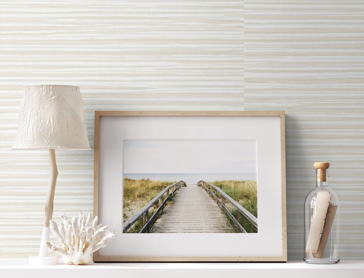 The Simple Life Calm Seas Striped Unpasted Wallpaper