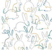 Finn + Emma burp cloth | bunnies