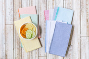 Seersucker Cloth Napkins - Vibrant, Easy-Care - Set of 8