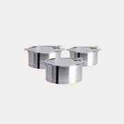 Cristel Set of 3 saucepans with lids