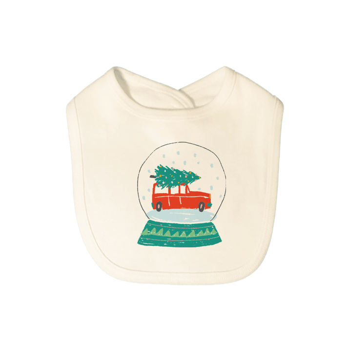 Finn + Emma graphic bib | snow globe