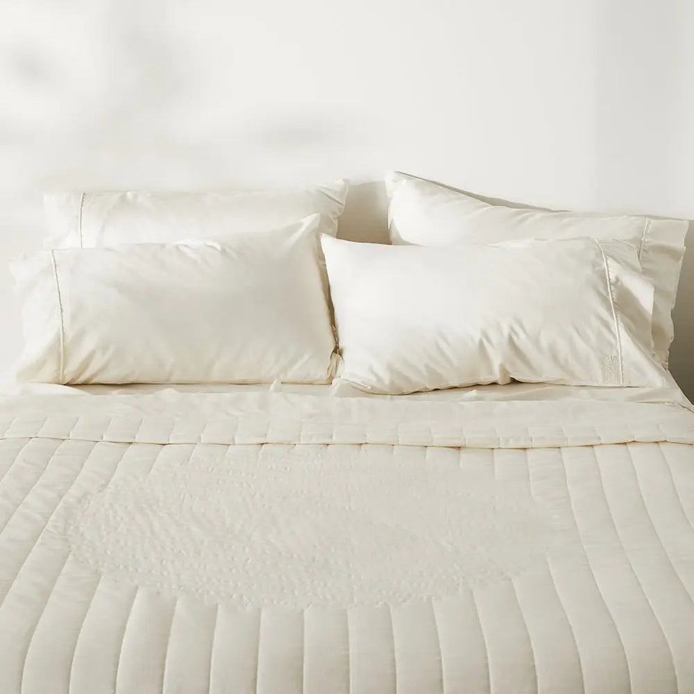 Linen + Bamboo Quilted Coverlet
