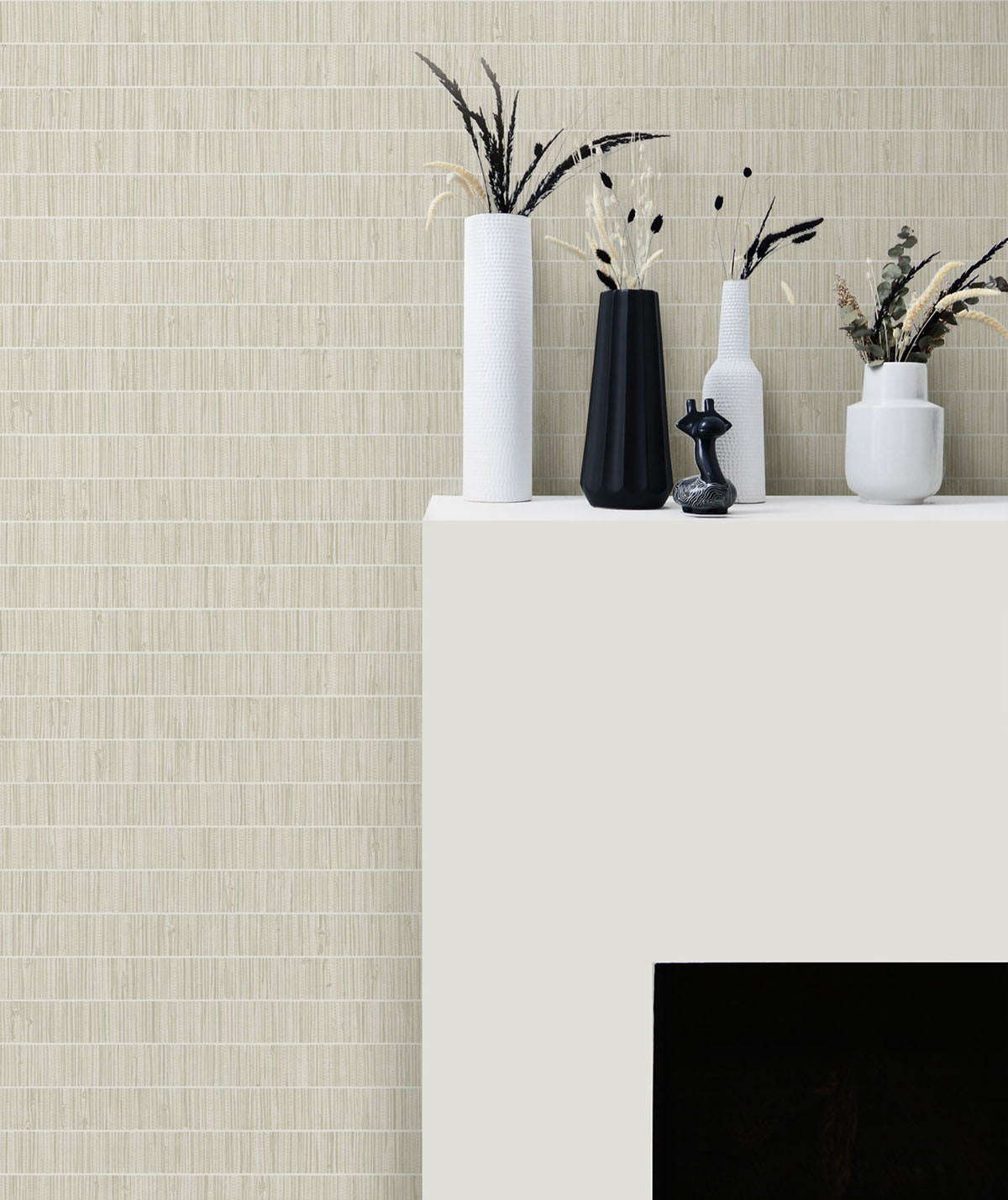 More Textures Blue Grass Band Shimmer Embossed Vinyl Unpasted Wallpaper