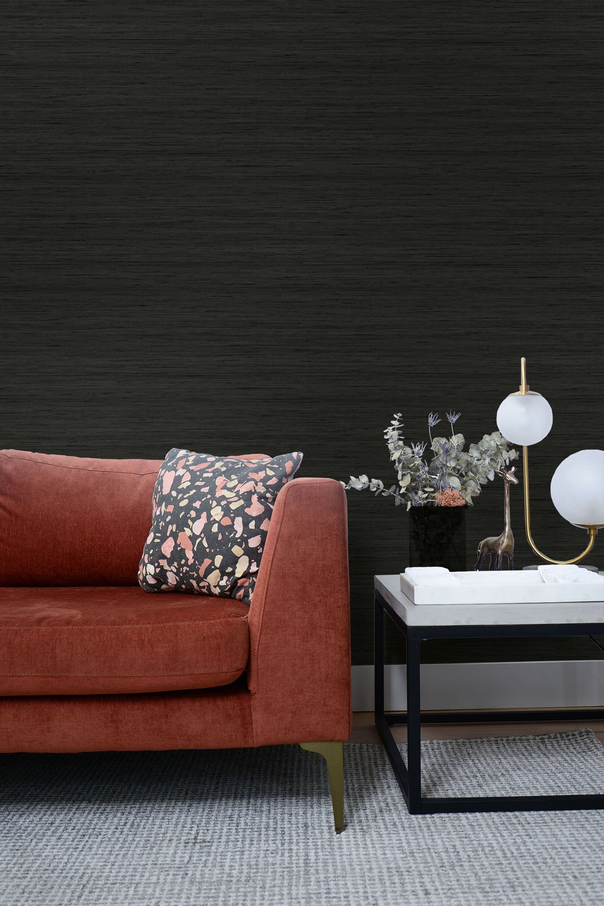 More Textures Neutral Shantung Silk Embossed Vinyl Unpasted Wallpaper