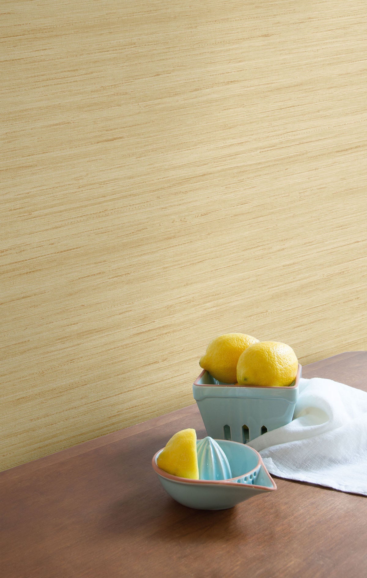 More Textures Sunrise Shantung Silk Embossed Vinyl Unpasted Wallpaper