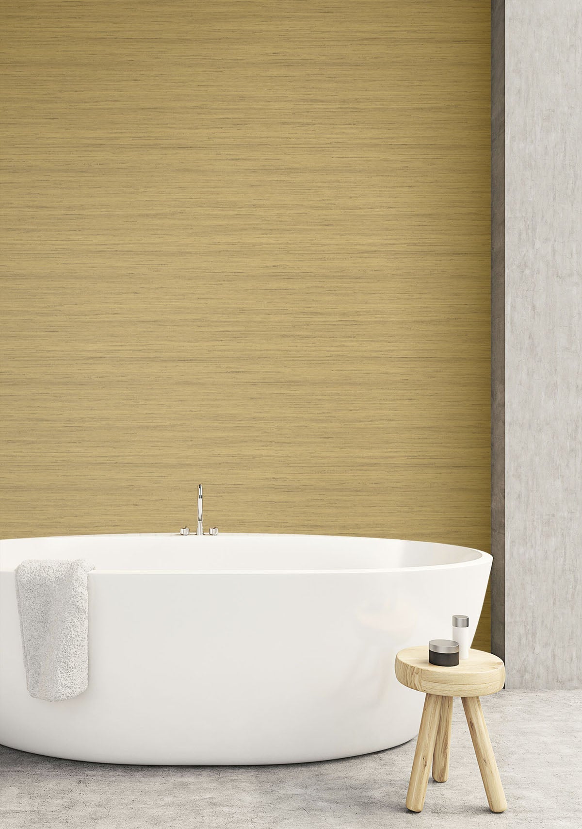 More Textures Neutral Shantung Silk Embossed Vinyl Unpasted Wallpaper