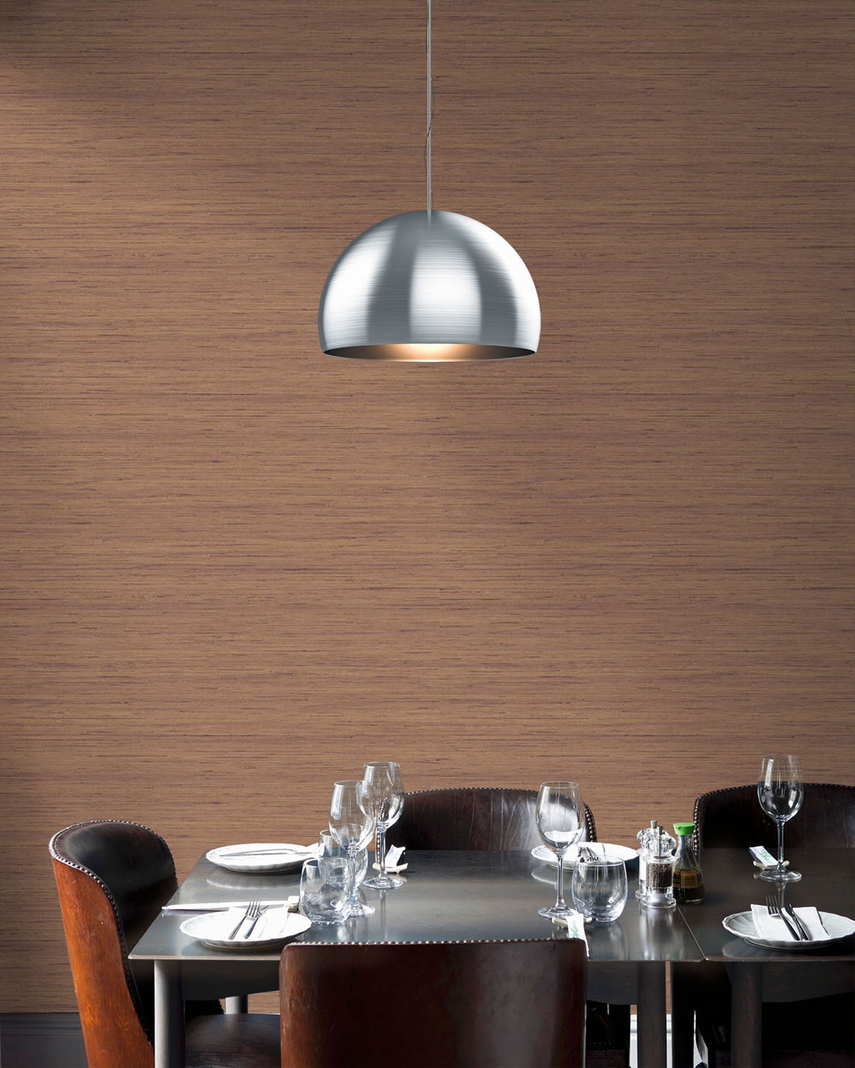 More Textures Sunrise Shantung Silk Embossed Vinyl Unpasted Wallpaper