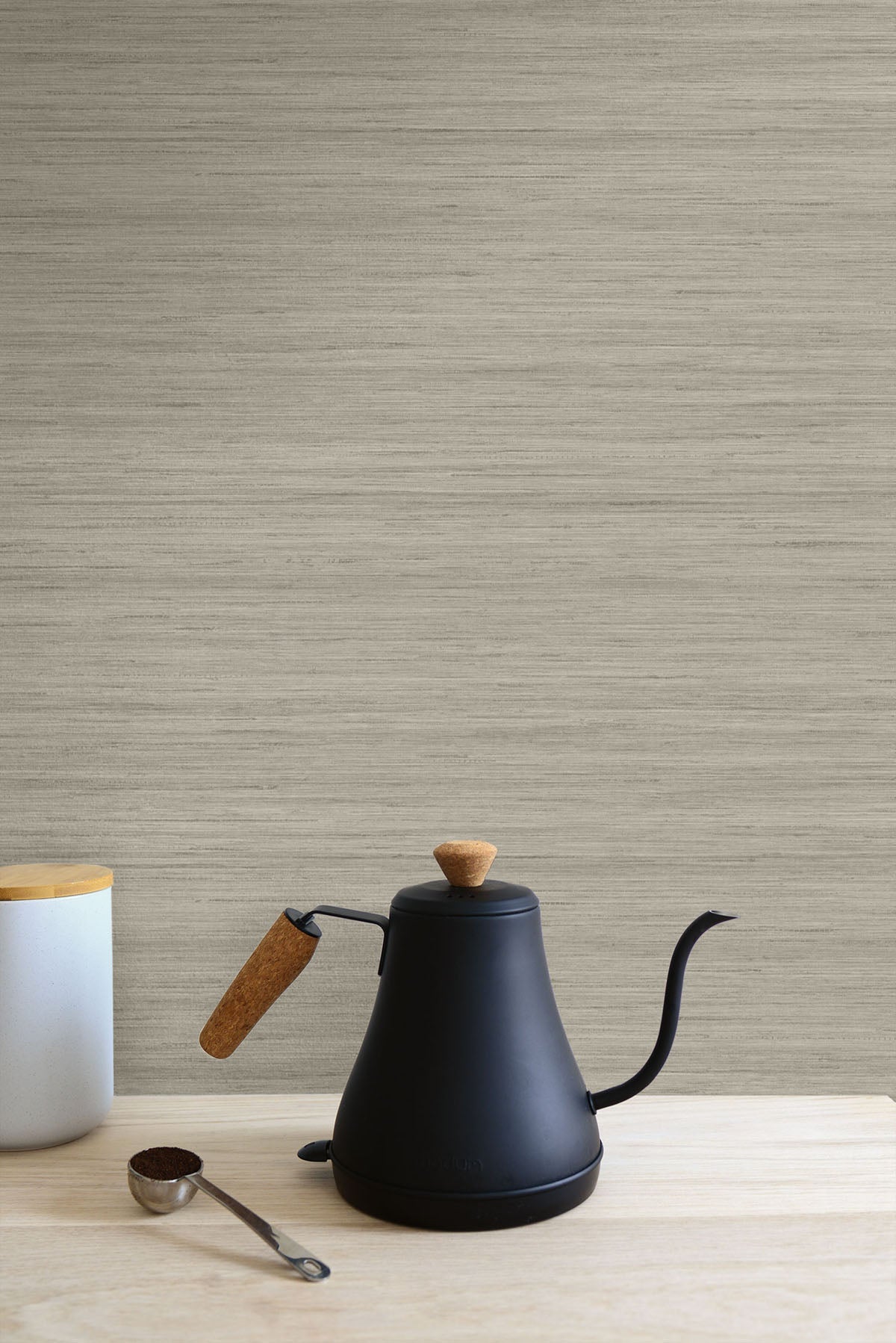More Textures Neutral Shantung Silk Embossed Vinyl Unpasted Wallpaper