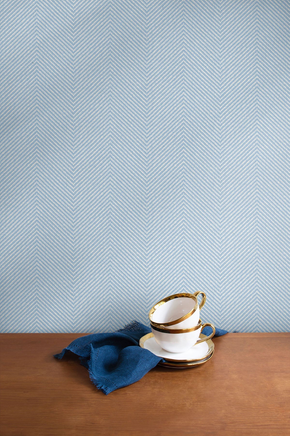 More Textures Café Chevron Embossed Vinyl Unpasted Wallpaper
