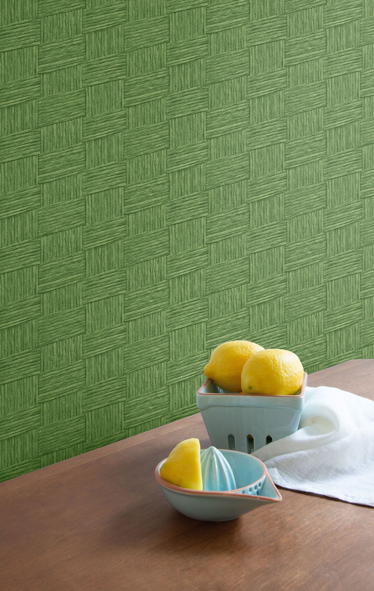 More Textures Seagrass Weave Embossed Vinyl Unpasted Wallpaper