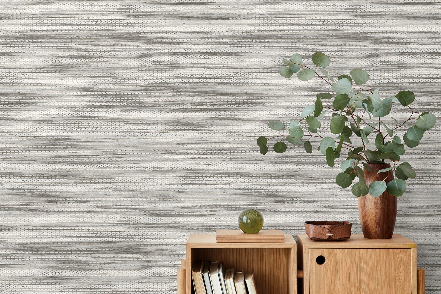 Fibers and Threads Hollinwood Faux Weave Nonwoven Unpasted Wallpaper