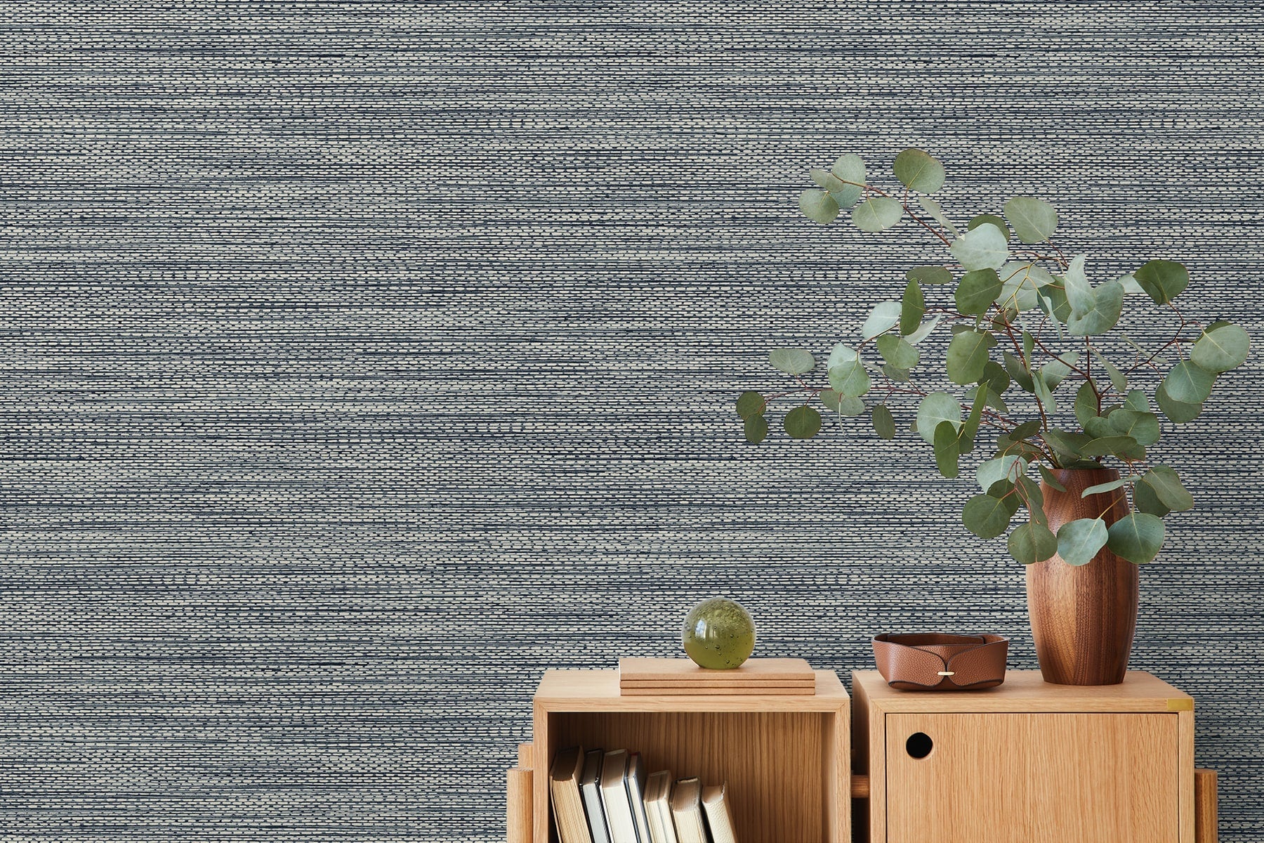 Fibers and Threads Hollinwood Faux Weave Nonwoven Unpasted Wallpaper