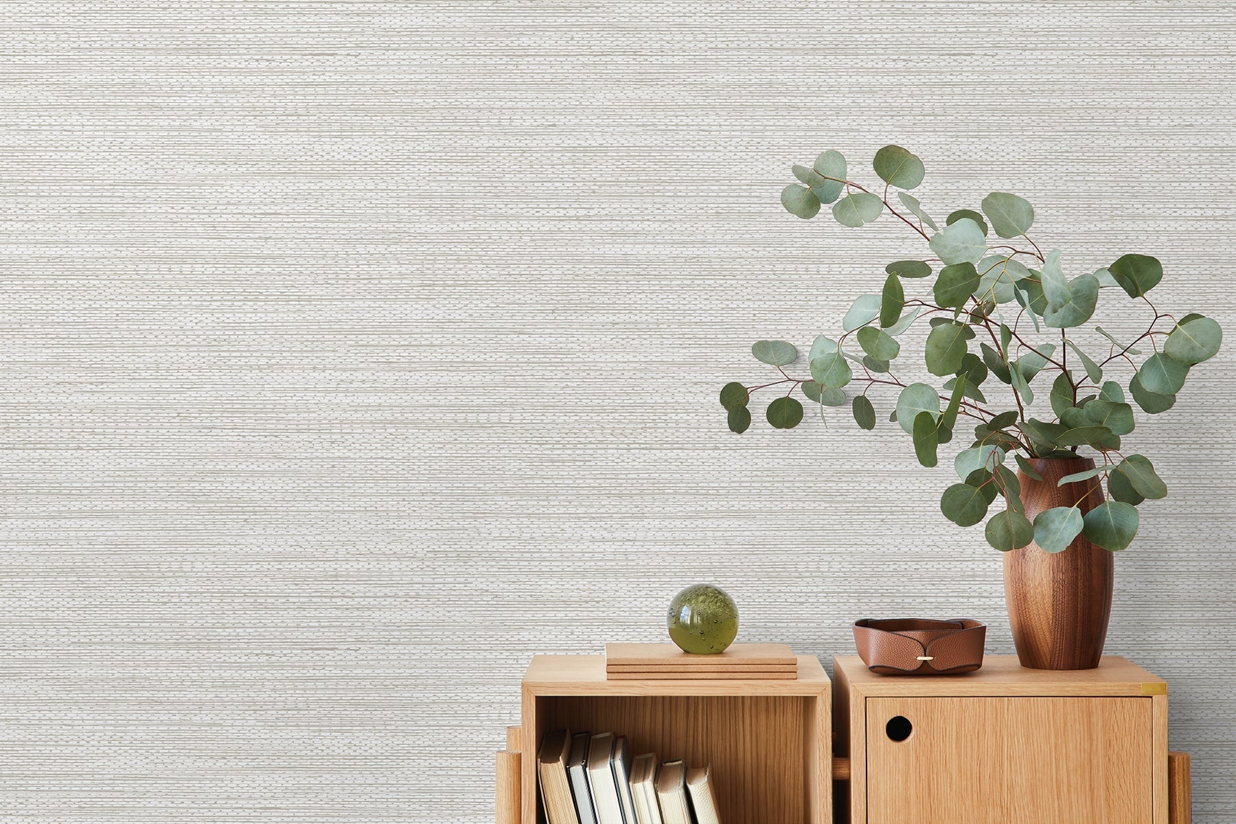 Fibers and Threads Hollinwood Faux Weave Nonwoven Unpasted Wallpaper