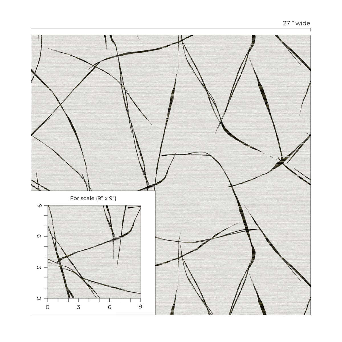 Fibers and Threads Davenport Sketch Abstract Embossed Vinyl Unpasted Wallpaper