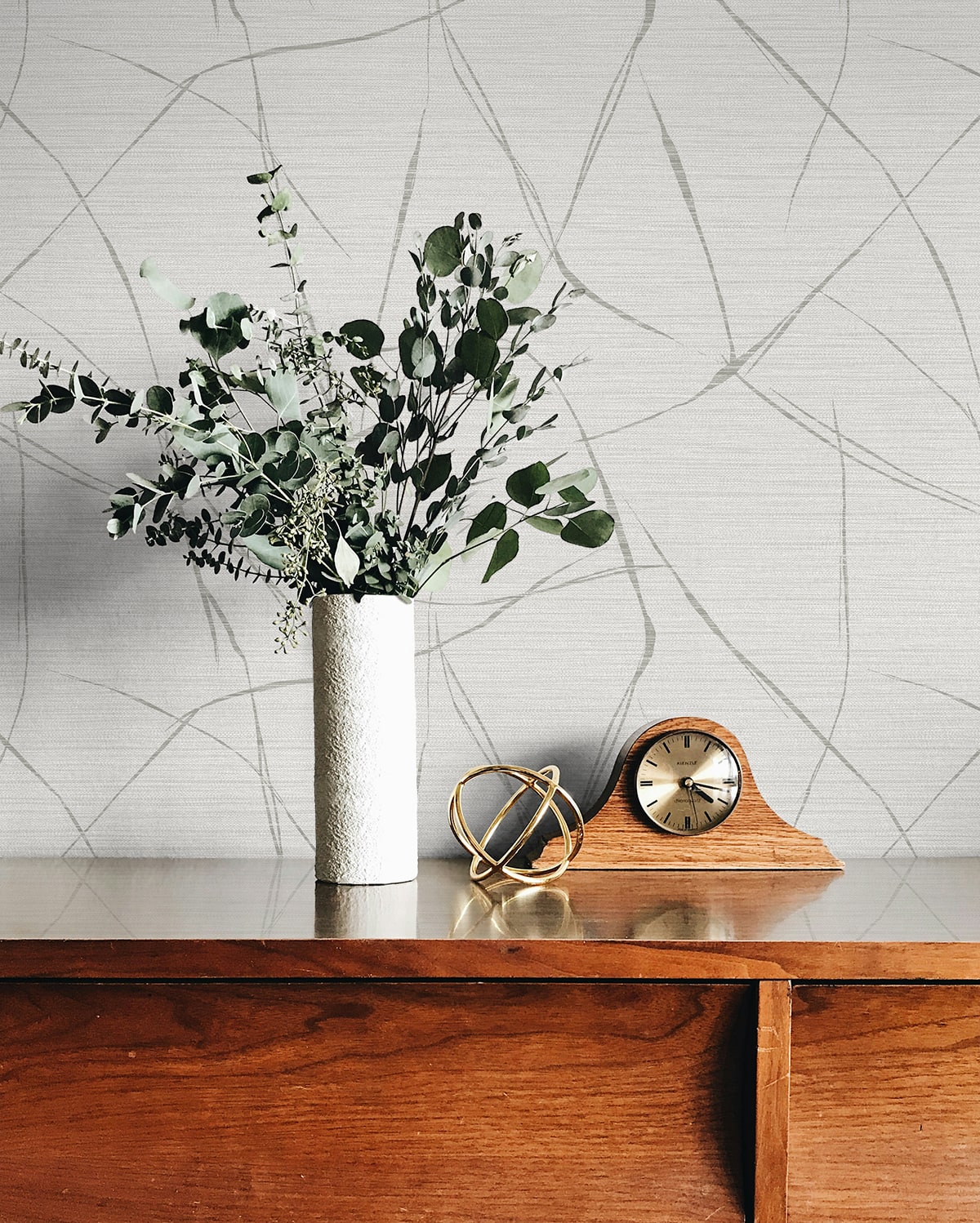 Fibers and Threads Davenport Sketch Abstract Embossed Vinyl Unpasted Wallpaper