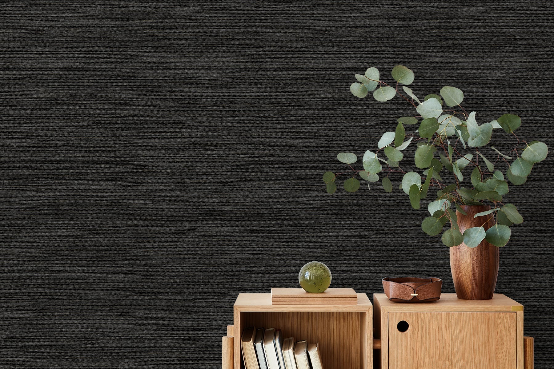 Fibers and Threads Newton Faux Sisal Embossed Vinyl Unpasted Wallpaper