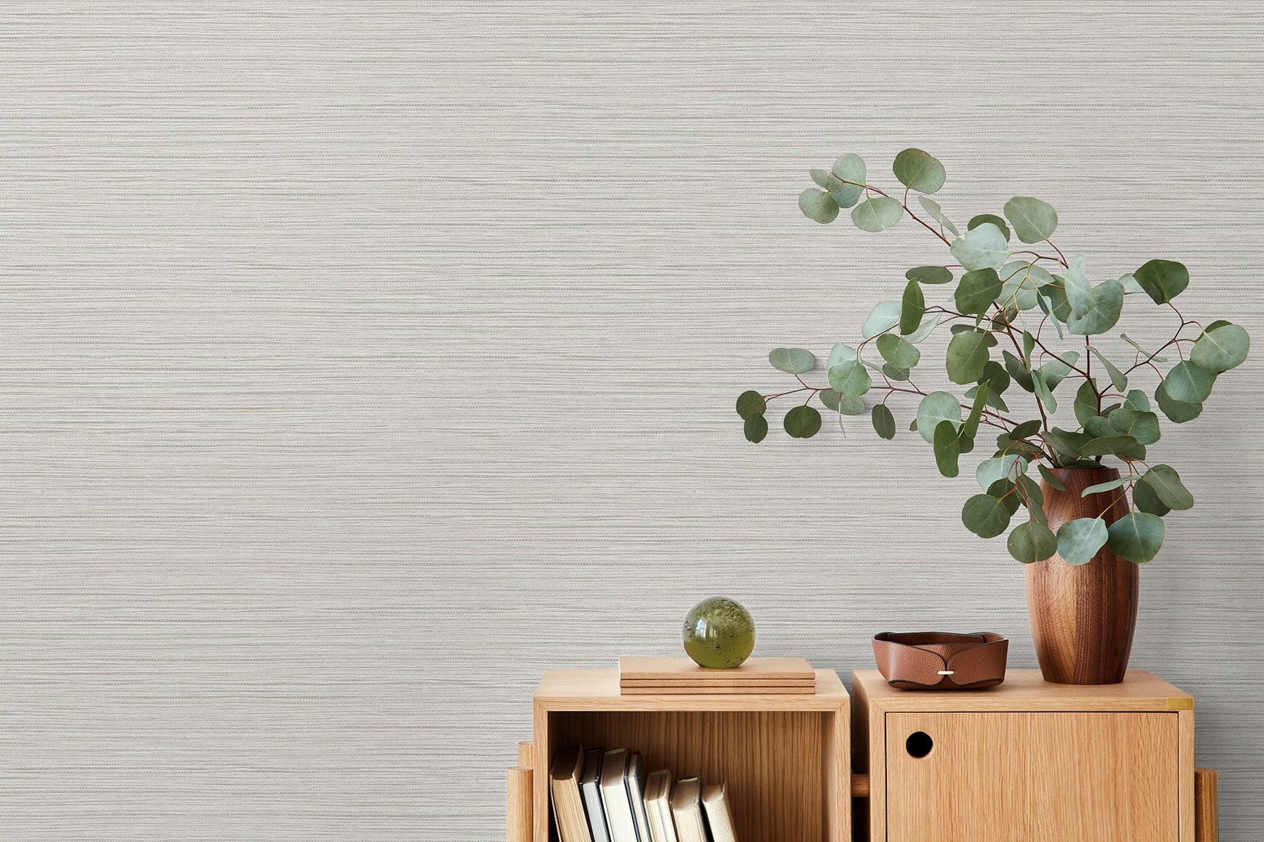 Fibers and Threads Newton Faux Sisal Embossed Vinyl Unpasted Wallpaper