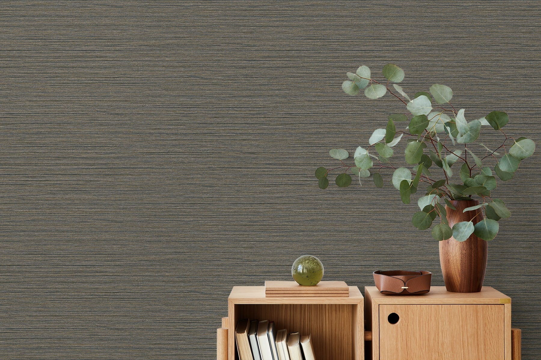 Fibers and Threads Newton Faux Sisal Embossed Vinyl Unpasted Wallpaper